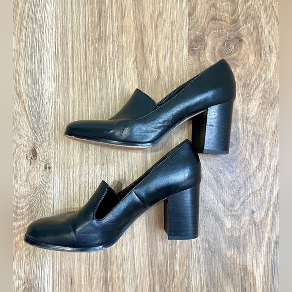 Enzo Angiolini En-Maxie Women’s Black Leather heels Shoes Size 8 - Picture 4 of 7